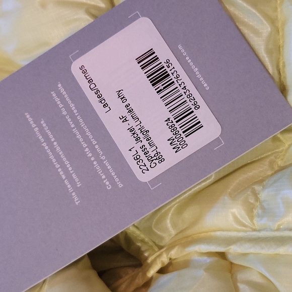 💯 Auth Canada goose Cypress packable Down Jacket Arctic Floral Limelight M - Picture 11 of 16